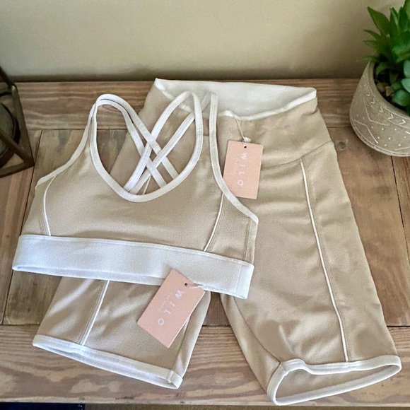 Wilo the Label Tan Shorts & Sports Bra Set ☀️ - Picture 1 of 10